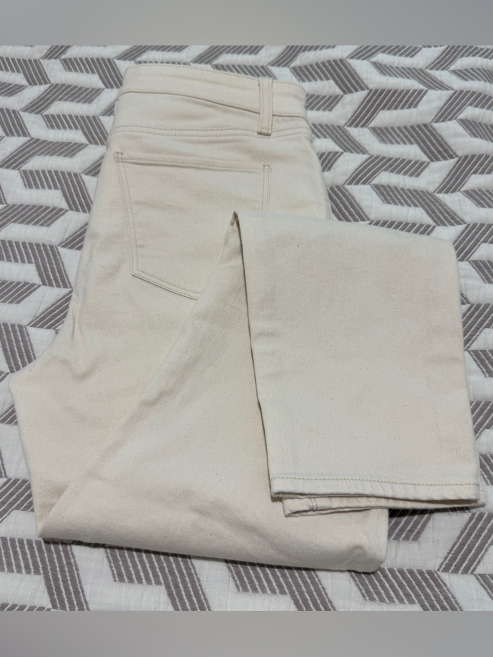 Talbots Slim Ankle Jeans Size 8 Cream Off White